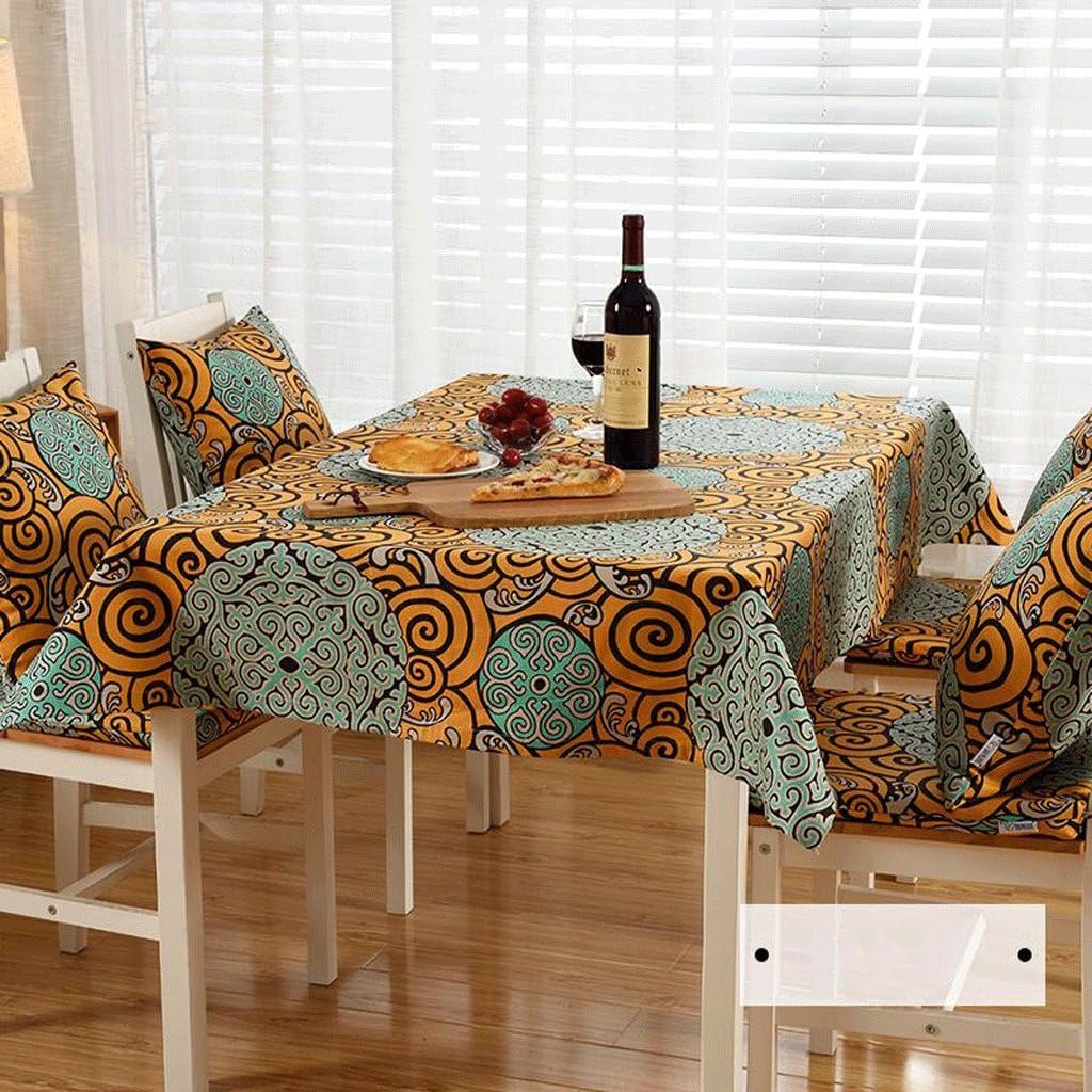 FLH Fashion Printing Cotton Tablecloth tablecloth ( Size : 90*140cm )