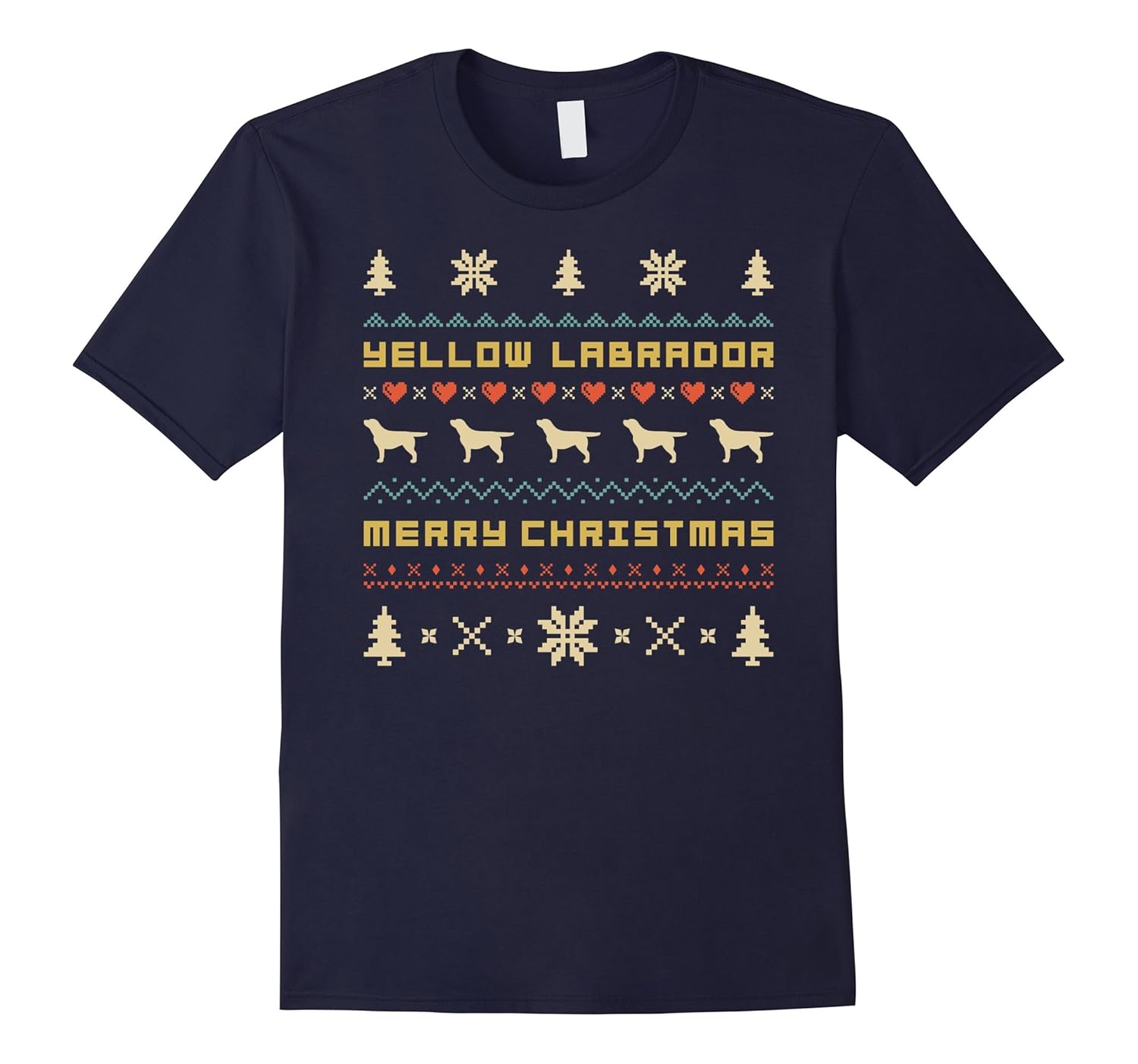 YELLOW LABRADOR T-Shirt, Ugly Christmas Sweater T-shirt-ANZ