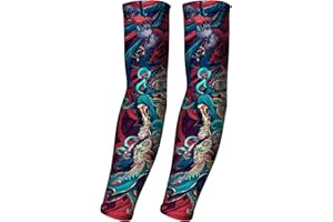AHXN UV Sun Protection Arm Sleeves for Men & Women-UPF 50+ Sports Compression Cooling Sleeve-Unique TATTOO SLEEVE gift