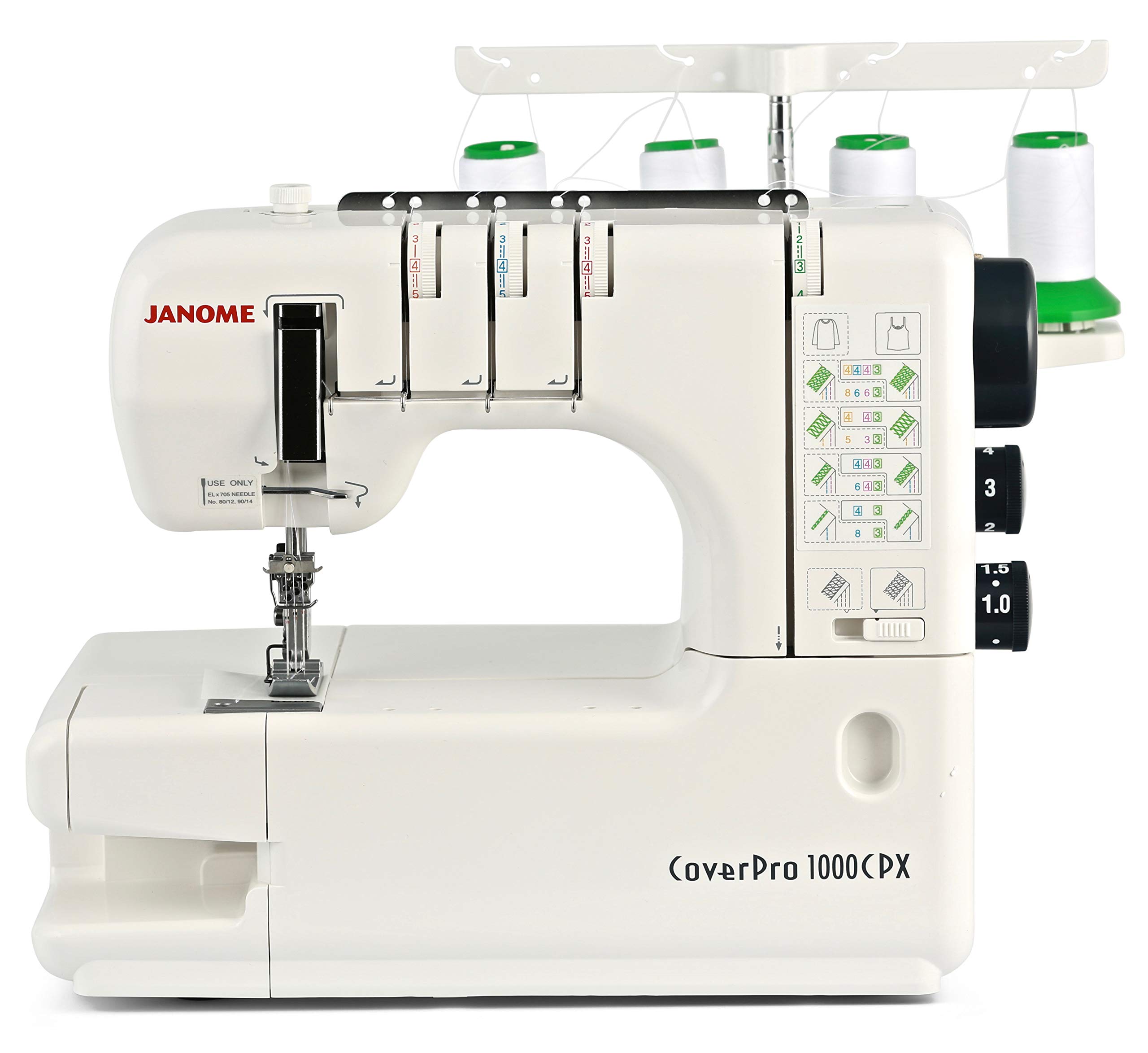 JANOME 1000CPX CoverPro 2 - 3 & 4 Thread Coverstitch / Cover Hem Machine,  Easy