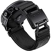 Bandletic Tactical Rugged Nylon Compatible with Garmin Fenix 5X Watch Band, Quick Fit 26mm Bands for Fenix 8 51mm/7X/7X Pro/6X/6X Pro/5X Plus/3/3 HR/Instinct 2X/Tactix/Enduro/Descent/Epix Pro 51mm
