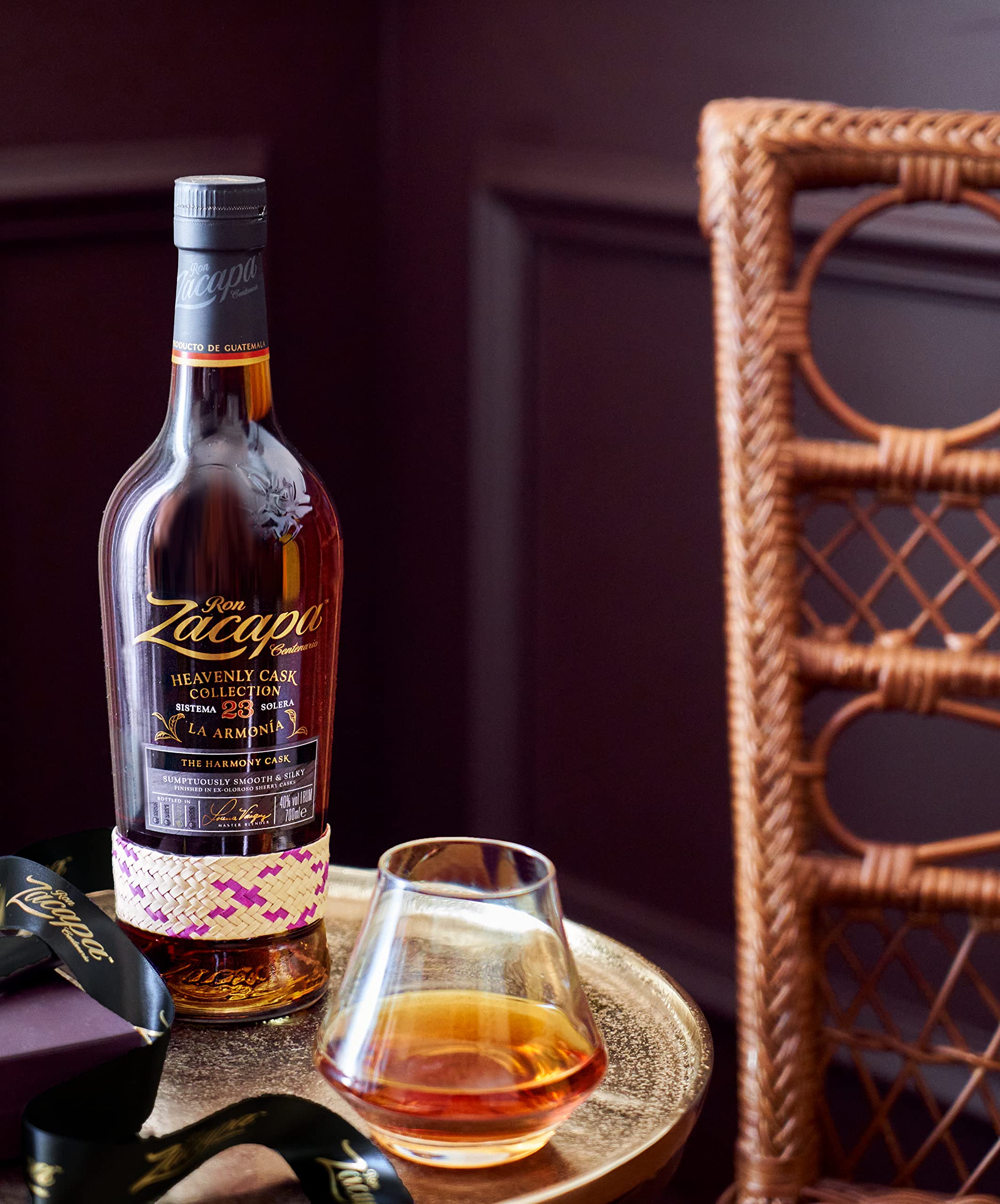 Zacapa La Armonia, Ultra-Premium-Rum, Heavenly Cask- Kollektion, handverlesen aus Guatemala, Rum, 40% vol, 700ml Einzelflasche 3