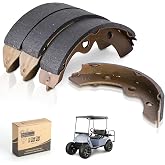 10L0L Golf Cart Brake Shoes for Club Car DS 1995-Up, Precedent 2004-Up | Yamaha G1 G2 G8 G9, EZGO 1986.5-1996, OEM 1018232-01 23364G1 J17-25340-00, Set of 4 (2 Long, 2 Short)