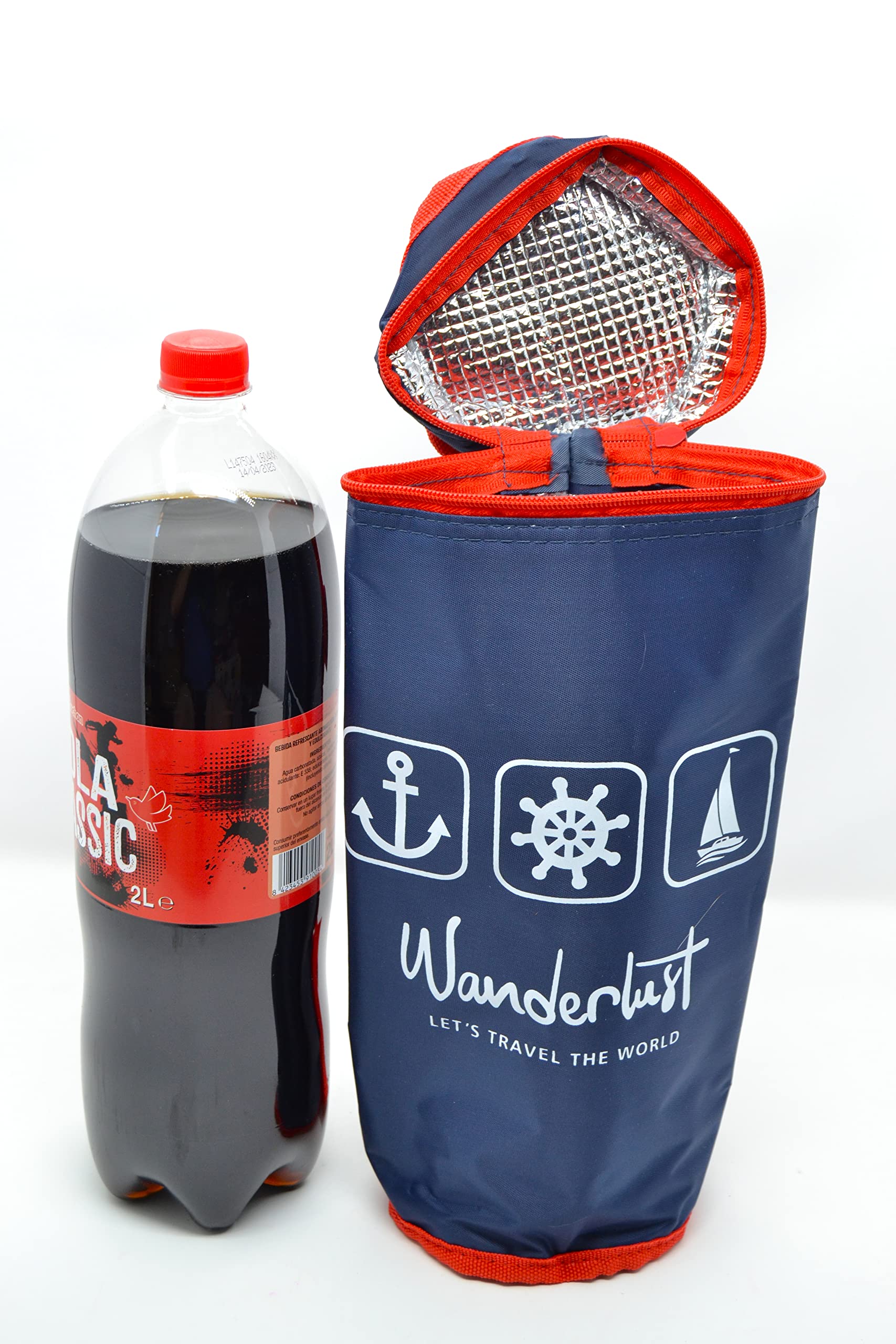 BUSHWACKA Blue 4L Total Hidalgo 2LTR 2L Bottles XXL Portable Flexible Cooler for Beach Camping Thermal Bag Camping Cooler Camouflage Military