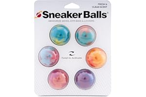 SNEAKER BALLS Sneaker Ball Shoe Odor Eliminator & Remover - Fresh, Clean Scent Blocks Odors - Twist-to-Activate - Compact & Durable - Fun, Colorful Designs - Ideal for Shoes, Gym Bags, Lockers, Clouds, 6 Pack