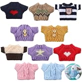 Bencailor 10 Pieces Small Doll Clothes Set 3.14 x 1.96 Inches Doll Sweaters Fit 5-9 Inches Various Styles of Small Dolls(Adorable Style)