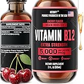 HERBIFY Vitamin B12 Methylated Multivitamin Energy Supplements for Women & Men - Liquid B12 Vitamins 5000 Mcg Methylcobalamin - Energy Support and Immune Health Liquid Vitamin - 30 Days Supply - 2 Oz