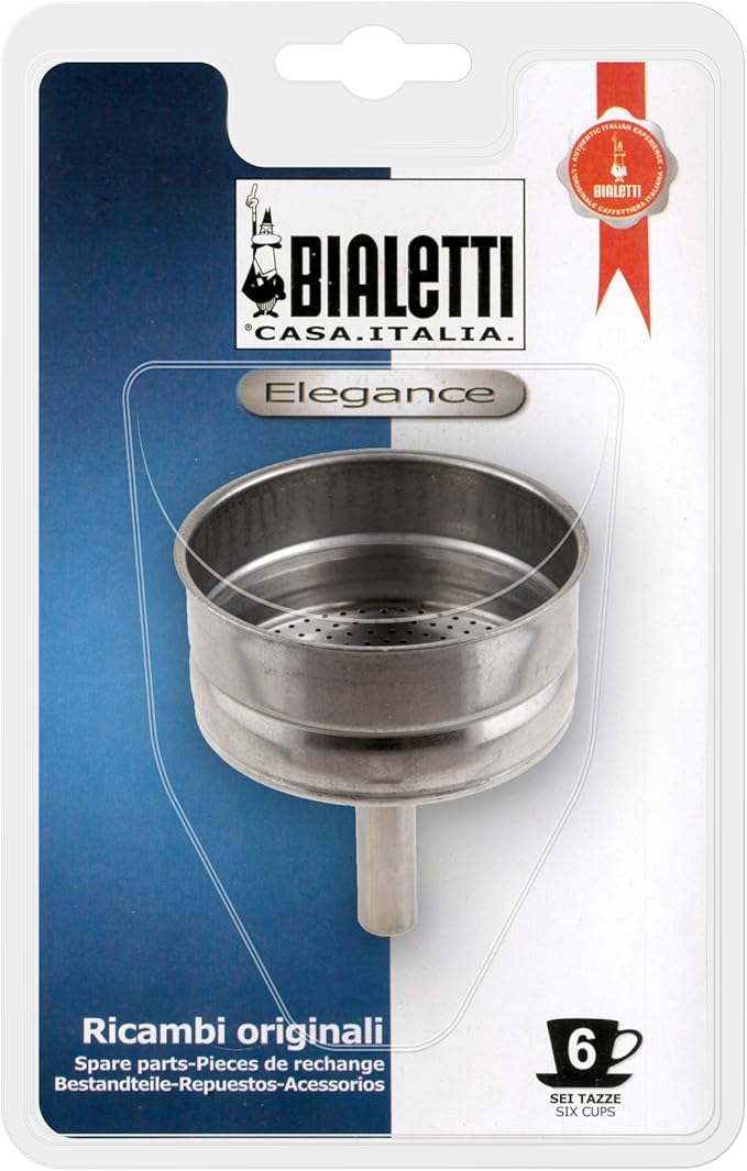 Bialetti Stainless Steel Replacement Funnel, 6Cup Venus