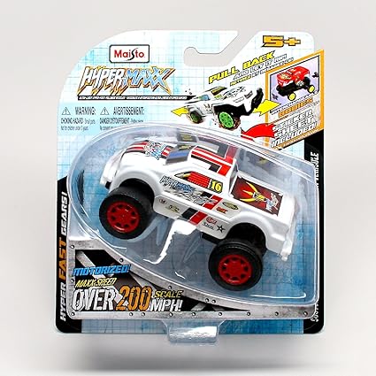 PT-250 (White) * Hyper-Maxx High-Torque Pull-Back Motorized Vehicle * 2013 Maisto Hyper Fast Lightwe