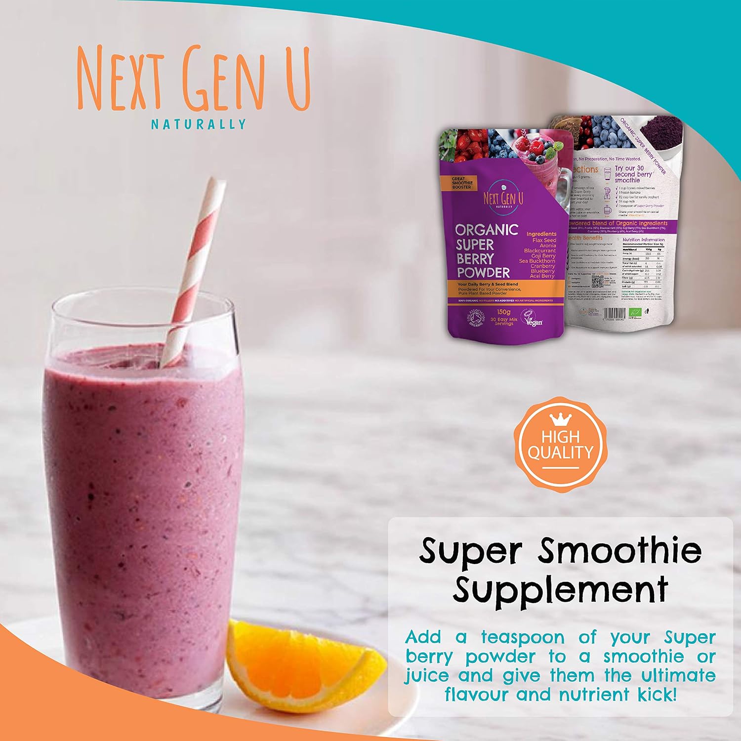 Super Berry Powder, 150g, Immune Support, Food Supplement, Superfood Berries, Smoothie Mix for Shakes - Image 5