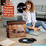 Udreamer Record Player with Built-in Speakers Bluetooth Belt Drive 3 Speeds view 9
