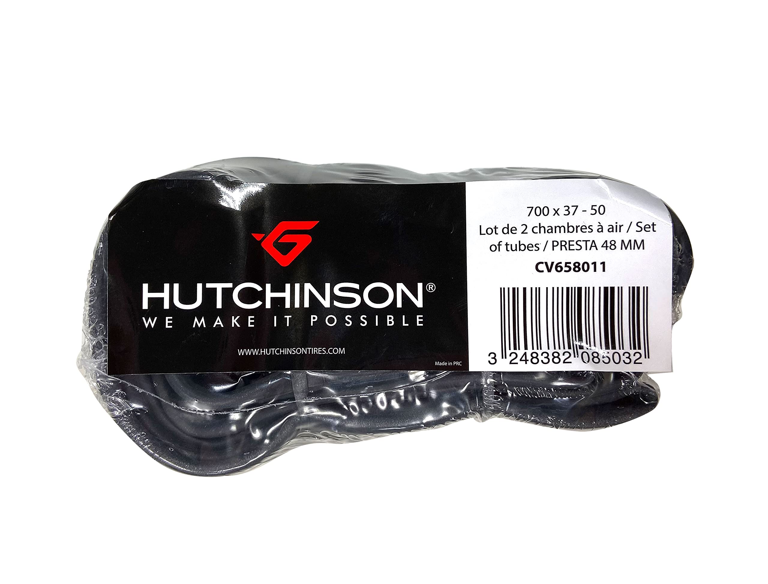 Hutchinson Pack of 2 Inner Tubes – Presta Valve (48mm) – 700 x 37/50c