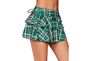 Avidlove Mini Skirts for Women Casual Micro Y2K Pleated Skirt Layered Ruffle Short Skirts Cheer Skirt Cosplay Outfits S-XXL