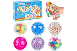 FLMRIOY 6 Pack Squishy Balls for Adults - Stress Ball Set, Stress and Anxiety Relief Toys Sticky Squeeze Balls for Party Favors Birthday Easter Basket Stuffers Autism ADHD