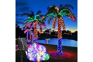 JULRJLIG Solar Rope Lights Outdoor Waterproof 99Ft 300LED Tube String Lights with USB Rechargeable Timer 8 Modes Dimmable Twinkle Fairy String Light for Trampoline Yard Pool Party Wedding Christmas