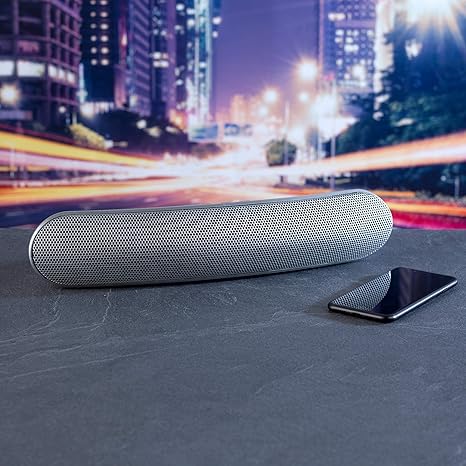 intempo metallic curved speaker