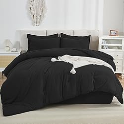 Litanika Comforter King Size Set Black - 7 Pieces