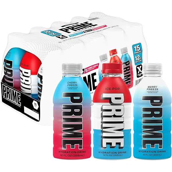 Prime Bebida Isot. Ice Pop – Isotonisches Getränk, 500 Ml Dose, Packung Mit 12 Dosen