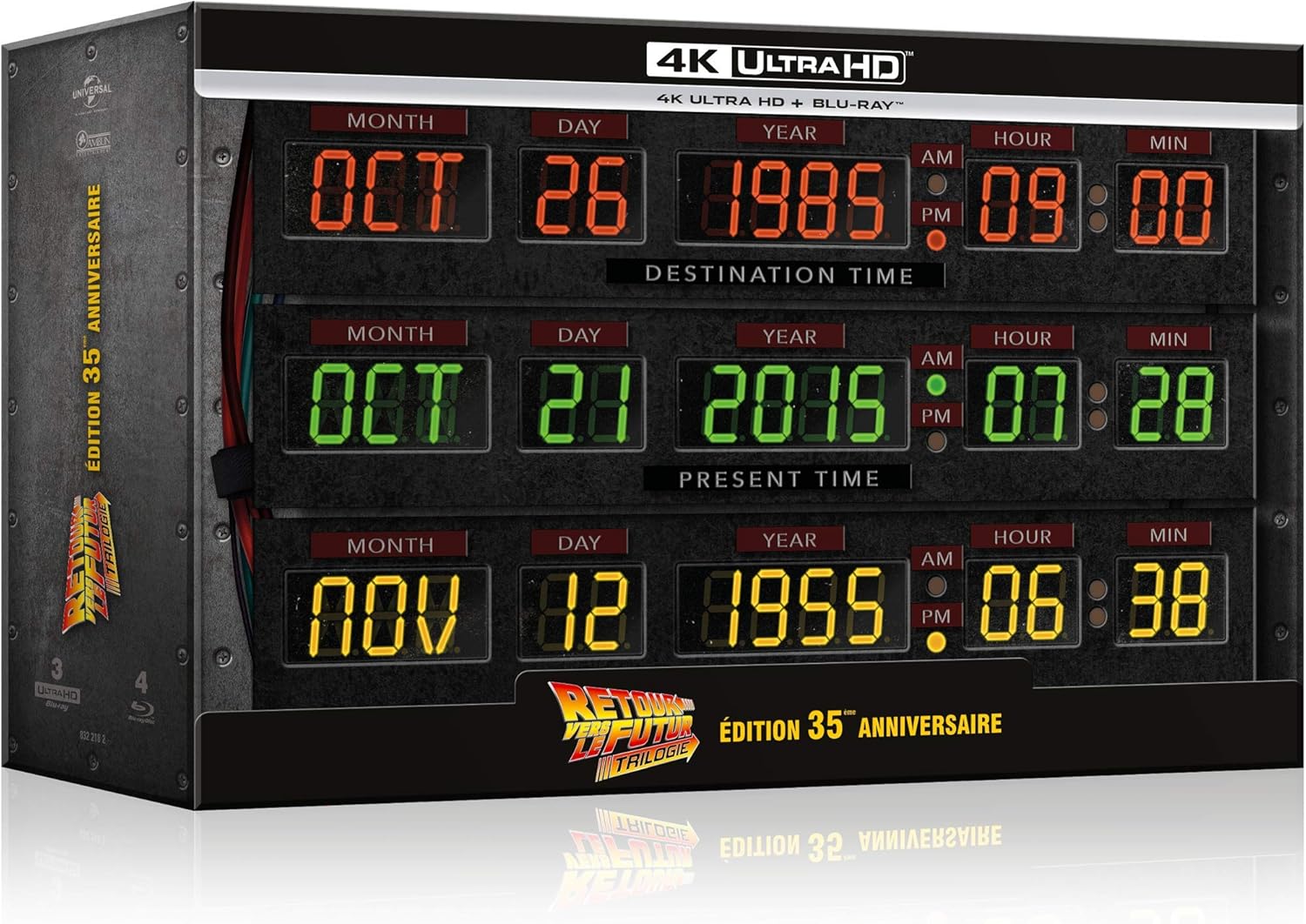 Retour Vers Le Futur Trilogie Edition 35eme Anniversaire Circuits Temporels Steelbook 4k Ultra Hd Blu Ray Goodies Amazon Fr Michael J Fox Christopher Lloyd James Tolkan Lea Thompson Crispin Glover Thomas F Wilson Elisabeth Shue