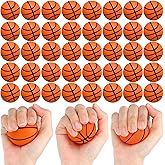 Libima 100 Pcs Mini Basketball Stress Balls 2'' Mini Foam Small Basketball Party Favors Squeeze Sports Balls for Anxiety Stress Relieving School Sports Theme Party Favor(Orange)