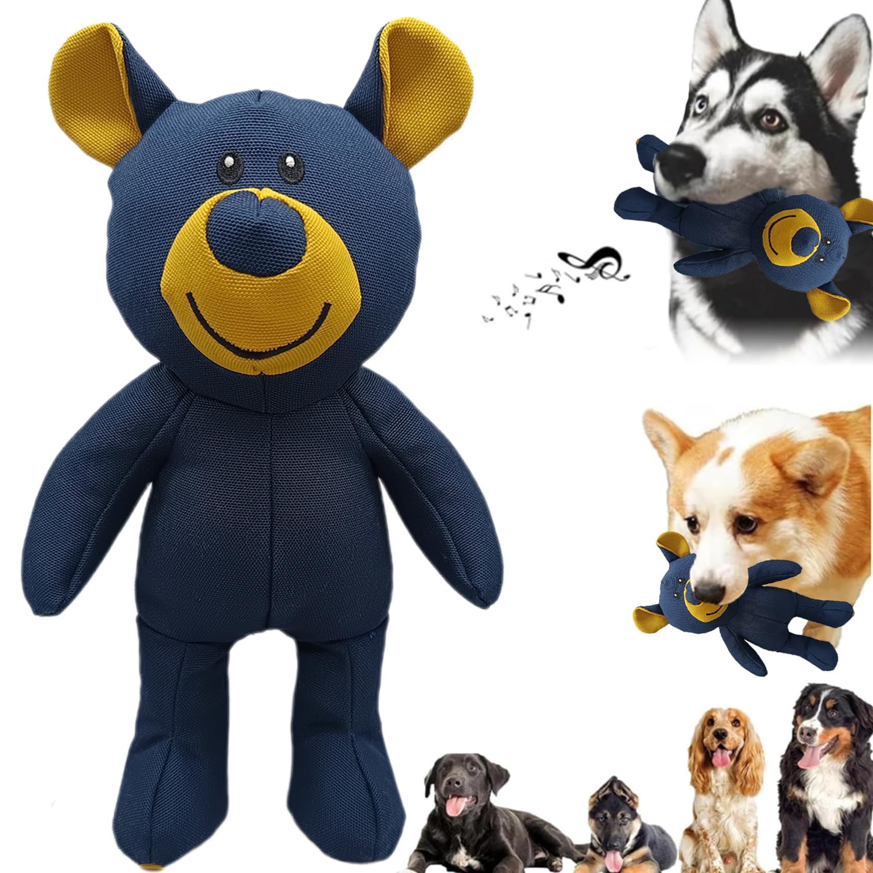 Photo 1 of YYDSNB Unbreakable Bear Dog Toy, 2025 Upgraded Version Indestructible Dog Chew Toy, Unbreak a Bear Dog Toy, Squeaky Indestructible Dog Toys for Aggressive Chewers,Unbreakable Bear for Dogs, Durable