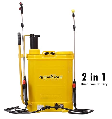 Neptune Simplify Farming 2 in 1 Hand Cum Battery Operated Knapsack Garden Sprayer Bs-21 (Capacity: 16 LTR) 12V/8Ah