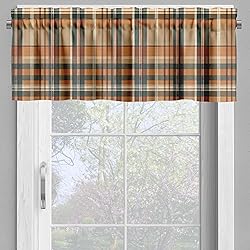 Ambesonne Botanical Valance & Tier Curtain 3 pcs