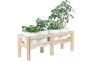 Greenes Fence Four Bucket Elevated Cedar Wood Garden Frame, 54 in. x 16 in. x 20 in. - Made in USA with North American Cedar