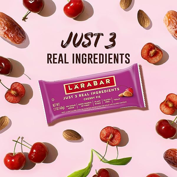 LARABAR CHERRY PIE FRUIT AND NUT BARS, GLUTEN FREE AND VEGAN, 10.2 OZ, 6 CT
