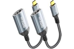 UREEGLE USB C to HDMI Adapter 2 Pack, 4K USB-C to HDMI (Female), Type C to HDMI Converter Compatible for MacBook Pro, iPad Pro, Samsung Galaxy S23/Note,iPad Pro, Dell XPS, Steam Deck, Laptop Tablet Phone