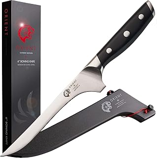 ORIENT 15 cm Ausbeinmesser Filetiermesser zum ausbeinen mit Klingenschutz - Filetier Fisch Fleischmesser Metzgermesser Schlachter Boning Knife