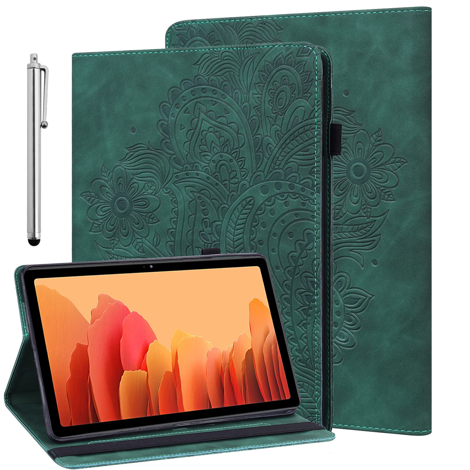 GLANDOTU Case for iPad 6th /5th Generation/iPad Air 2 /Air 1 9.7 inch PU Leather Case (Auto Sleep/Wake), Flip Wallet Cover with Pen Holder and Stand Function for iPad 9.7 Tablet Cases -Green