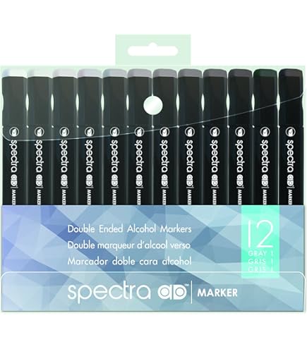 Amazon.com : Chartpak Spectra AD Marker Set in Plastic Case, Tri
