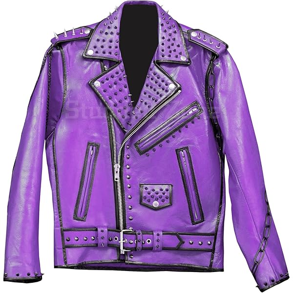 Punk Lilac Moto Jacket Women's Vegan Leather Cropped Punk Rocker