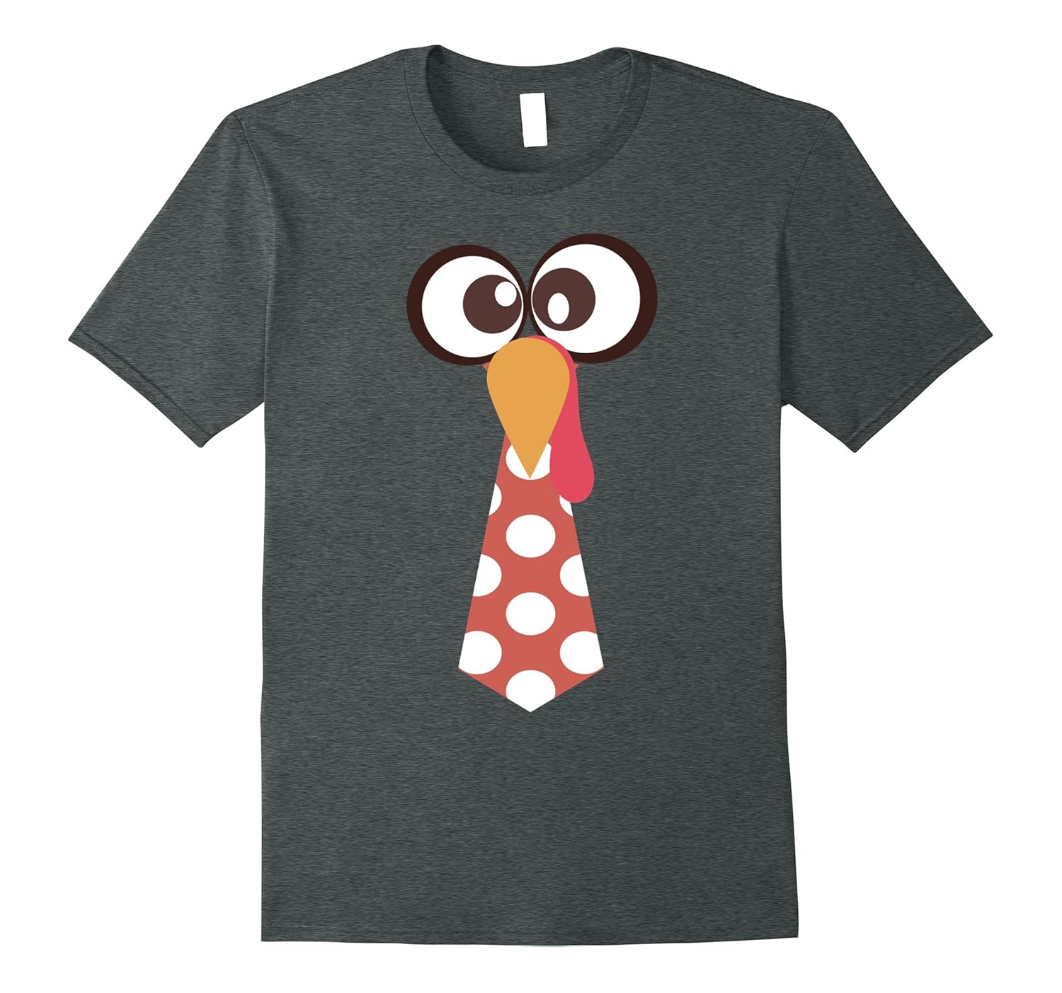 Turkey Face Tie Thanksgiving T-Shirt Funny Thanksgiving Tee-ANZ