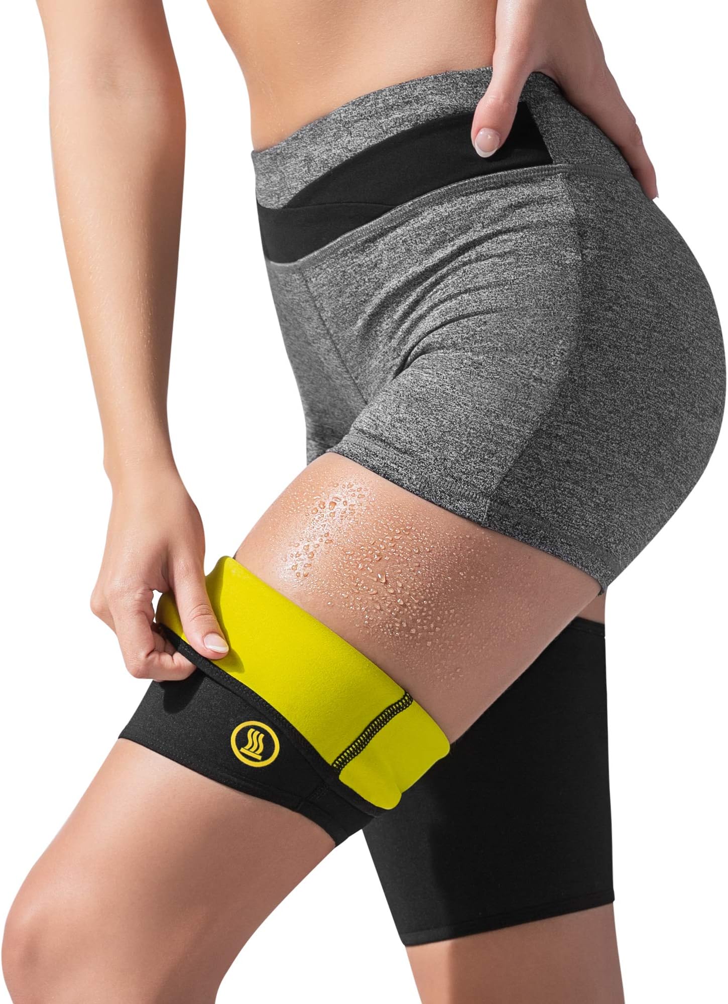 HOT SHAPERS Hot Leg Sleeves – Women's Body, Thigh and Hamstring Slimmer – Enhancer for Weight Loss Workouts and Sweat Sessions – Compression Sleeve – Suit – Band