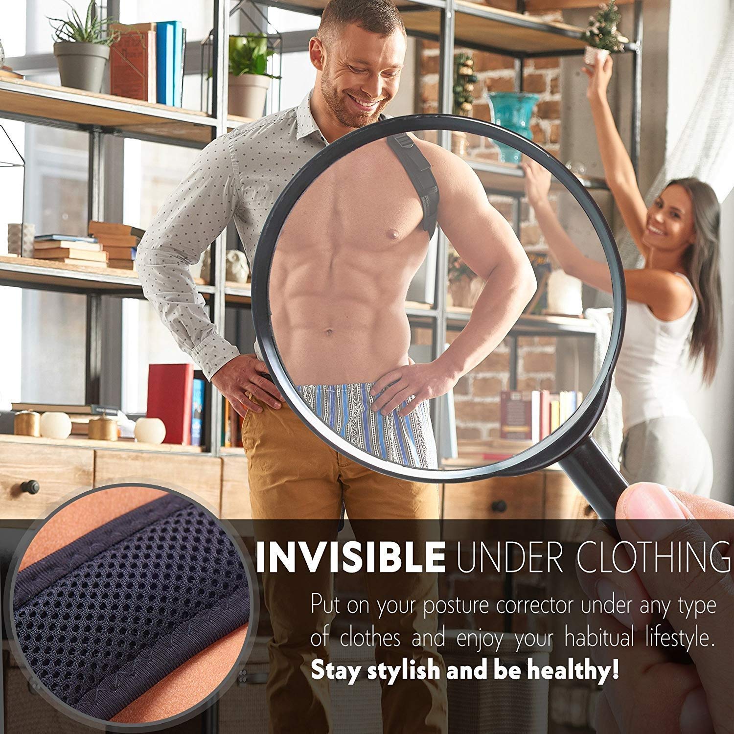 Posture Corrector Back Brace Support for Women and Men,Relieves Back & Shoulders Pain,Corrects Slouching,Hunching Adjustable Posture Corrector Back Shoulders Clavicle Support with Laundry Bag