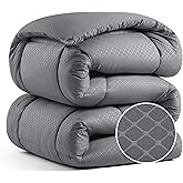 Bedsure Comforter Duvet Insert - Quilted Comforters King Size, All Season Duvet, Down Alternative Bedding Comforter with Tabs