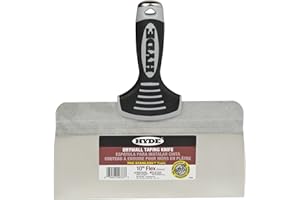 Hyde Tools 09333 10-Inch Pro Stainless Steel Taping Knife with Extruded Back, Blue