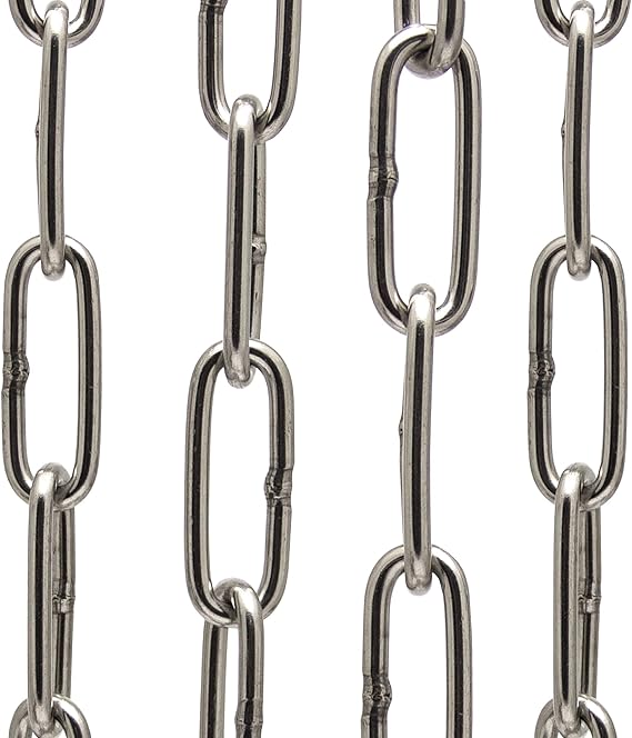 FASTON Edelstahl-Kette Lang-gliedrig 6 mm (5 Meter) Ketten langgliedrig