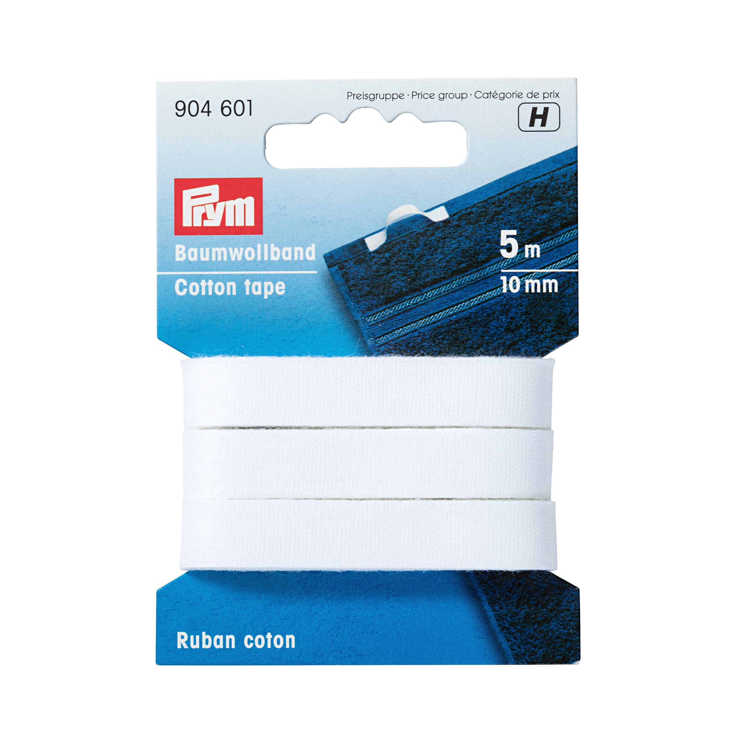 Prym 2 m 40 mm Cotton Tape, White