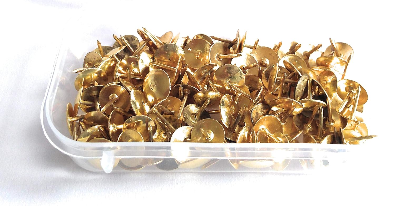 RisingSparkle® Gold Plated Metal Notice Board Thumb Pin, Push Pin, 100