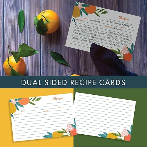 Jot & Mark 8.5" x 9.5" 3 Ring Recipe Binder with 50 Matching 4x6 inch Recipe