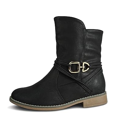 Damen Schlupfstiefel Stiefeletten Stiefel Boots gefüttert ST535