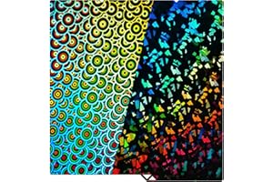 WEFUIT 264x276MM Kobra S1 Build Plate,Double Sided Smooth Heated Bed Spring Steel Flexible Platform for Anycubic Kobra S1 Comb/Kobra S1 ACE Pro Printer Accessories Replacement (Kaleidoscope+ Flake)