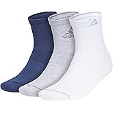 adidas mens Cushioned High Quarter Socks (3 Pairs) Durable & Comfortable