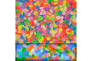 Oun Nana 400pcs Glow in The Dark Rocks for Outdoor Garden & Aquarium – Luminous Stones for Landscaping, Pathway, Patio, Driveway, Walkway, Fish Tank, Plant Pots(Multicolor)