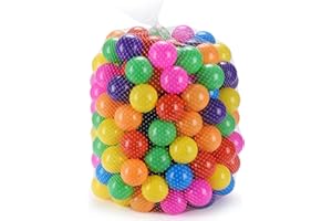 NELIBLU Amazaque Bulk Set of Bouncy and Pit Balls for Kids - Small Mini Bounce Balls - Colorful Rubber Balls for Kids - Neon Balls for Birthday Gift, Game Prizes, Party Flavor - Multicolor
