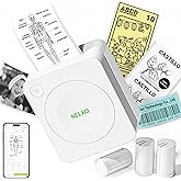 Nelko Sticker Printer, PM230 Print Pod Mini Bluetooth Portabel Sticker Maker with 3 Rolls Paper, Print Pods with Multiple Templates for Phone & Tablet, Smart AI APP,Valentine's Day Gifts, White