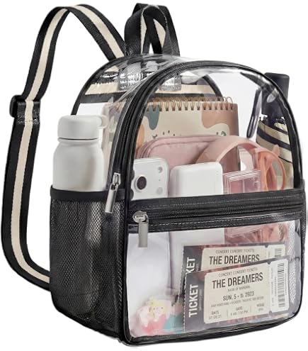 JanSport Mini Pack - Lightweight 10L Backpack with Adjustable Straps and Front Zipper Pocket - Perfect for Travel, Concerts, & Everyday Use, Clear